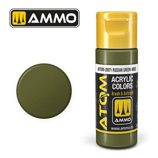 MIG ATOM 20071 RUSSIAN GREEN ACRYLIC PAINT 20ml MIG 019