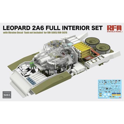 5093 RFM LEOPARD 2A6 FULL INTERIOR SET WITH DECAL 1:35 RYEFIELD RFM