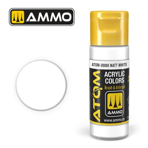 MIG ATOM 20000 MATT WHITE ACRYLIC PAINT 20ml MIG 050