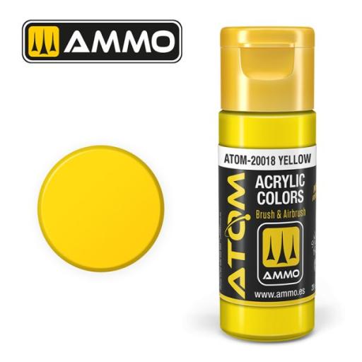 MIG ATOM 20018 YELLOW ACRYLIC PAINT 20ml MIG 048