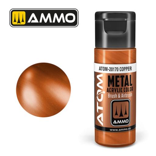 MIG ATOM 20170 METAL METALLIC COPPER ACRYLIC PAINT 20ml MIG 199